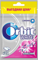 Жевательная резинка ORBIT Bubblemint Белоснежный, в пакете, 30г