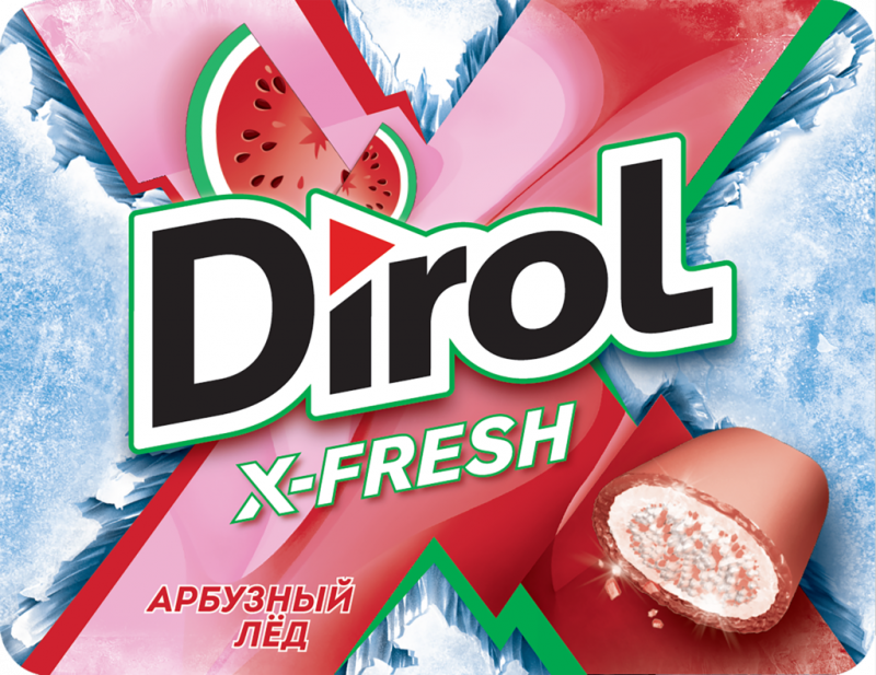 Жевательная резинка DIROL X-fresh Арбузный лед, 16г Жевательная резинка DIROL X-fresh Арбузный лед, 16г