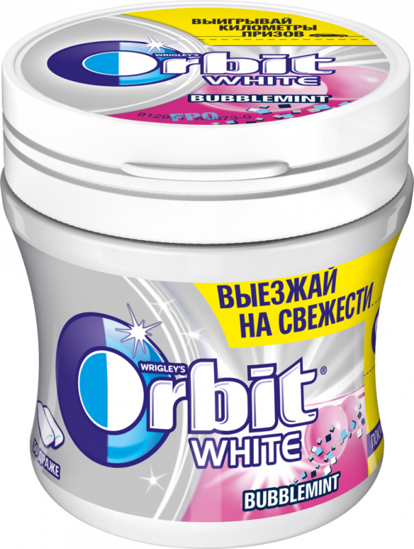 Жевательная резинка ORBIT Белоснежный, банка, 68г Жевательная резинка ORBIT Белоснежный, банка, 68г