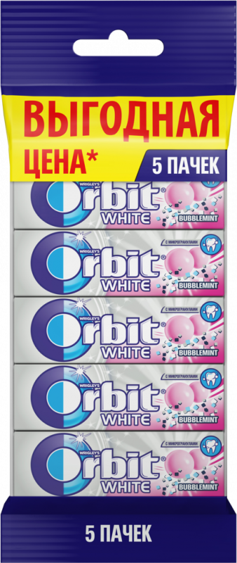 Жевательная резинка ORBIT Bubblemint, 13,6г