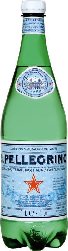 Вода минеральная S.PELLEGRINO природная лечебно-столовая газированная, 1л Вода минеральная S.PELLEGRINO природная лечебно-столовая газированная, 1л