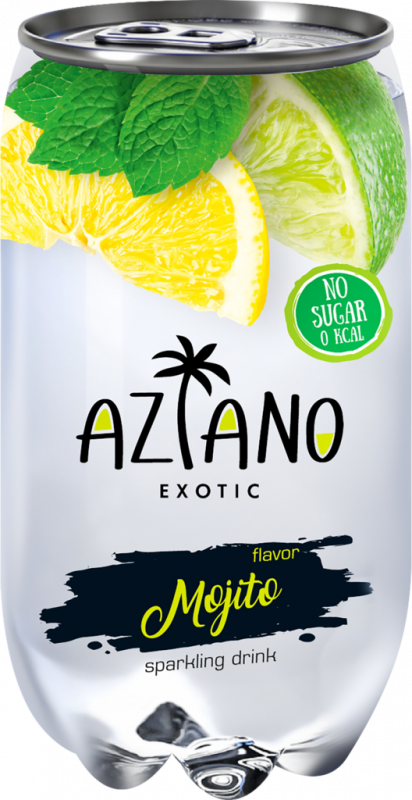 Напиток AZIANO Мохито газированный, 0.35л Напиток AZIANO Мохито газированный, 0.35л