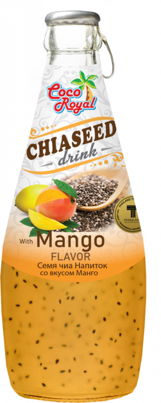 Напиток COCO ROYAL с семенами чиа и вкусом манго негазированный, 0.25л Напиток COCO ROYAL с семенами чиа и вкусом манго негазированный, 0.25л