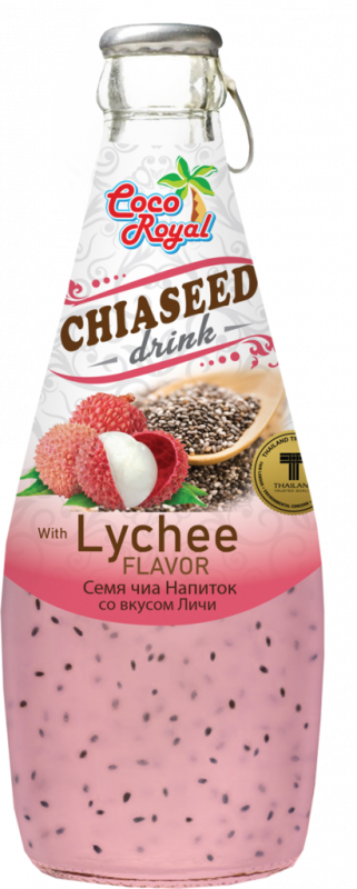 Напиток COCO ROYAL с семенами чиа и вкусом личи негазированный, 0.25л Напиток COCO ROYAL с семенами чиа и вкусом личи негазированный, 0.25л