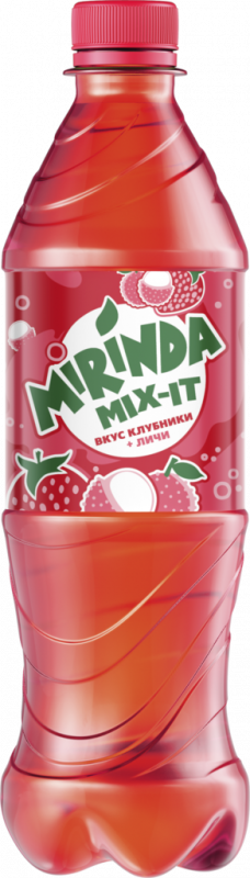 Напиток MIRINDA Mix-it со вкусом клубники и личи сильногазированный, 0.5л