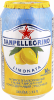 Напиток сокосодержащий SANPELLEGRINO Лимон среднегазированный, 0.33л