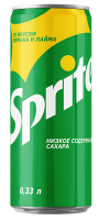 Напиток SPRITE Лимон, лайм сильногазированный, ж/б, 0.33л