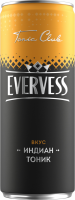 Напиток EVERVESS Индиан тоник сильногазированный, 0.33л