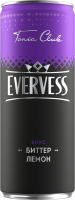 Напиток EVERVESS Горький лимон сильногазированный, 0.33л