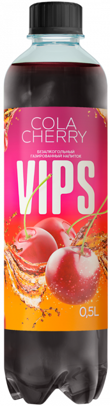 Напиток VIPS Cola cherry сильногазированный, 0.5л Напиток VIPS Cola cherry сильногазированный, 0.5л