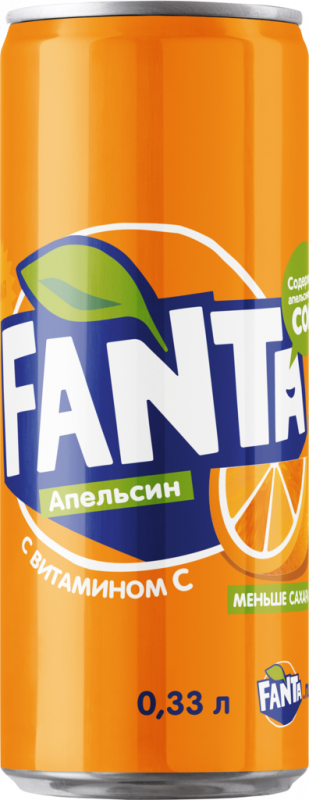 Напиток FANTA Апельсин сильногазированный, 0.33л Напиток FANTA Апельсин сильногазированный, 0.33л