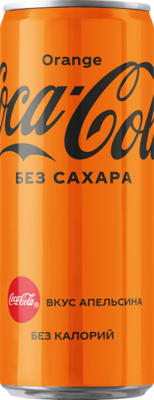 Напиток COCA-COLA Zero Orange сильногазированный, 0.33л Напиток COCA-COLA Zero Orange сильногазированный, 0.33л