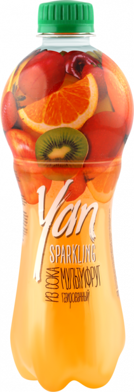 Напиток сокосодержащий YAN Sparkling мультифруктовый газированный, 0.47л Напиток сокосодержащий YAN Sparkling мультифруктовый газированный, 0.47л