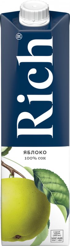 Сок RICH Яблоко осветленный, 1л Сок RICH Яблоко осветленный, 1л