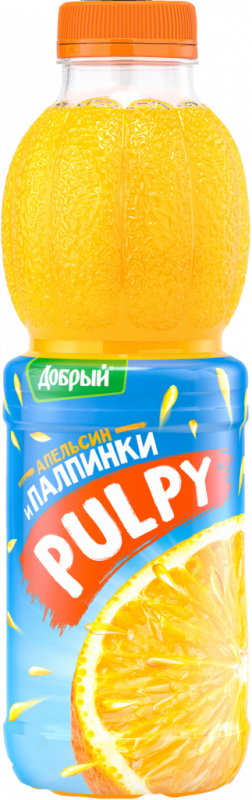 Напиток сокосодержащий ДОБРЫЙ Pulpy Апельсин с мякотью, 0.45л Напиток сокосодержащий ДОБРЫЙ Pulpy Апельсин с мякотью, 0.45л