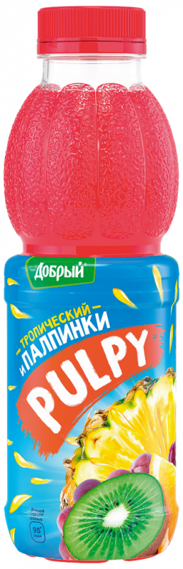 Напиток сокосодержащий ДОБРЫЙ Pulpy Тропический, 0.45л Напиток сокосодержащий ДОБРЫЙ Pulpy Тропический, 0.45л