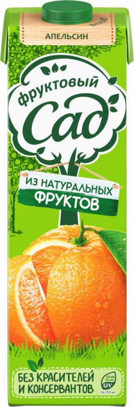 Нектар ФРУКТОВЫЙ САД Апельсин с мякотью, 0.95л Нектар ФРУКТОВЫЙ САД Апельсин с мякотью, 0.95л