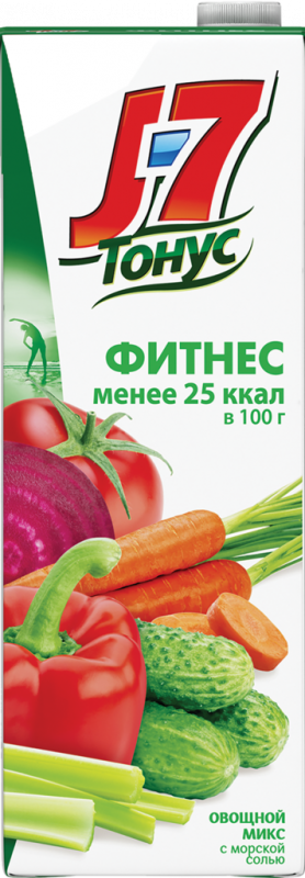 Напиток сокосодержащий J7 Тонус Овощной микс с мякотью, 1.45л