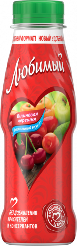 Напиток сокосодержащий ЛЮБИМЫЙ Вишневая черешня осветленный, 0.3л Напиток сокосодержащий ЛЮБИМЫЙ Вишневая черешня осветленный, 0.3л