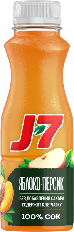 Сок J7 Яблоко, персик с мякотью, 0.3л Сок J7 Яблоко, персик с мякотью, 0.3л