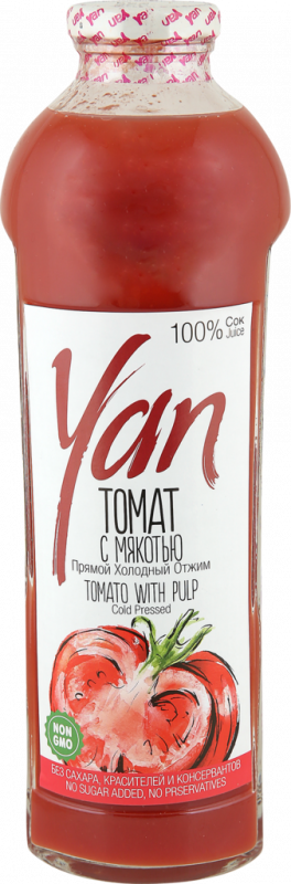Сок YAN Томат с мякотью, 0.93л