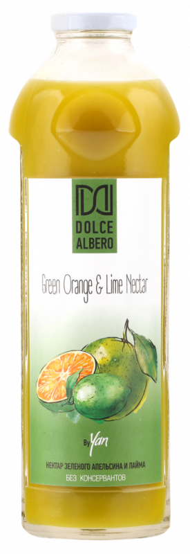 Нектар DOLCE ALBERO Зеленый апельсин и лайм, 0.93л