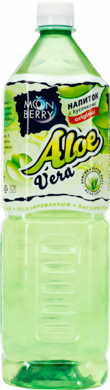 Напиток MOON BERRY Оригинал с кусочками алоэ негазированный пастеризованный, 1.5л Напиток MOON BERRY Оригинал с кусочками алоэ негазированный пастеризованный, 1.5л
