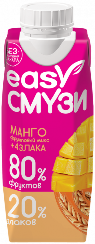Коктейль САДЫ ПРИДОНЬЯ Easy смузи из манго, винограда, ананасов с мякотью и злаками, 0.25л Коктейль САДЫ ПРИДОНЬЯ Easy смузи из манго, винограда, ананасов с мякотью и злаками, 0.25л