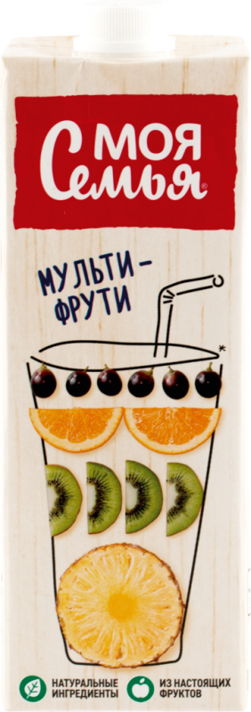 Напиток сокосодержащий МОЯ СЕМЬЯ Мульти-Фрути, 0.95л