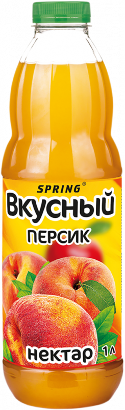 Нектар SPRING Вкусный Персик, яблоко, 1л Нектар SPRING Вкусный Персик, яблоко, 1л