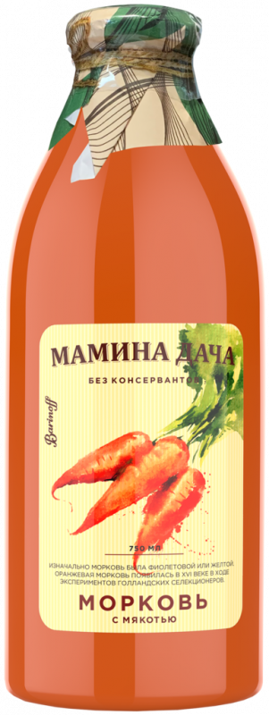 Нектар МАМИНА ДАЧА Морковь с мякотью, 0.75л