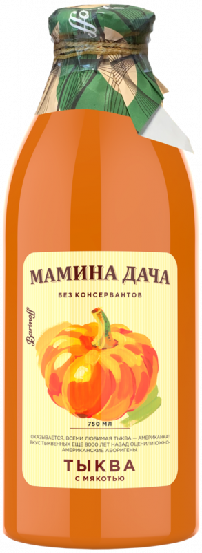 Нектар МАМИНА ДАЧА Тыква с мякотью, 0.75л Нектар МАМИНА ДАЧА Тыква с мякотью, 0.75л