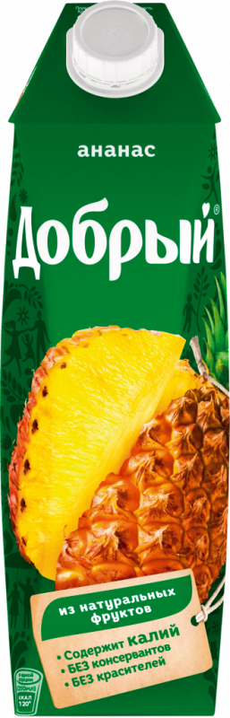 Нектар ДОБРЫЙ Ананас, 1л Нектар ДОБРЫЙ Ананас, 1л