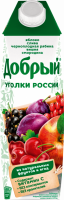 Нектар ДОБРЫЙ Уголки России из смеси фруктов и ягод обогащенный витамином С, 1л