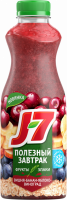 Продукт питьевой J7 из яблок, бананов, вишни, винограда и черной моркови с овсяными хлопьями, 700мл