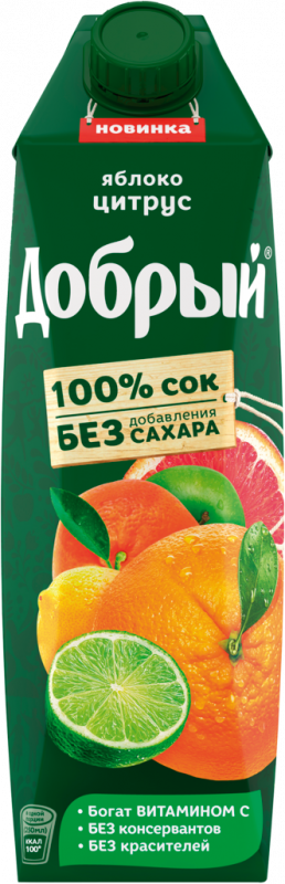 Сок ДОБРЫЙ Яблоко, цитрус, 1л