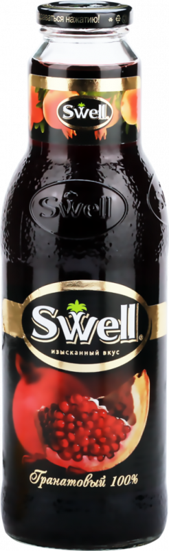 Сок SWELL гранатовый восстановленный осветленный, 0.75л