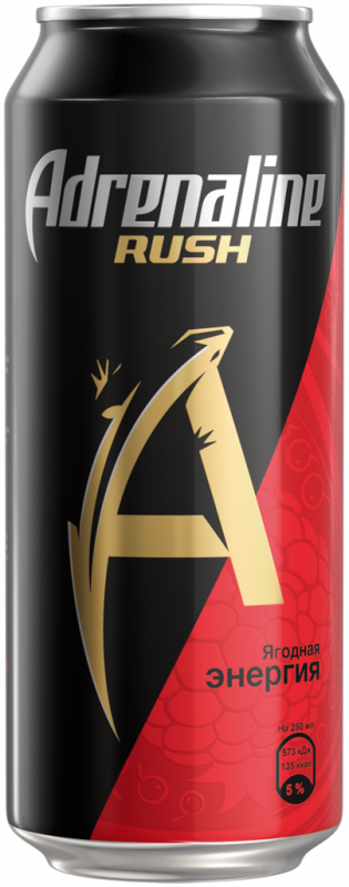 Напиток энергетический ADRENALINE Juicy Ягодная энергия газированный, 0.449л Напиток энергетический ADRENALINE Juicy Ягодная энергия газированный, 0.449л