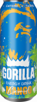 Напиток энергетический GORILLA Mango Coconut тонизирующий сильногазированный, 0.45л