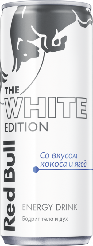 Напиток энергетический RED BULL White Edition со вкусом кокоса и ягод тонизирующий газированный, 0.25л Напиток энергетический RED BULL White Edition со вкусом кокоса и ягод тонизирующий газированный, 0.25л