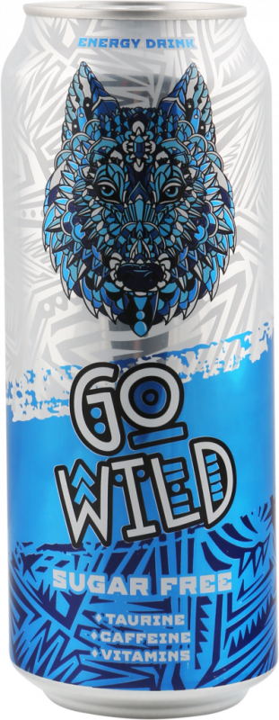 Напиток энергетический GO WILD без сахара сильногазированный, 0.5л Напиток энергетический GO WILD без сахара сильногазированный, 0.5л
