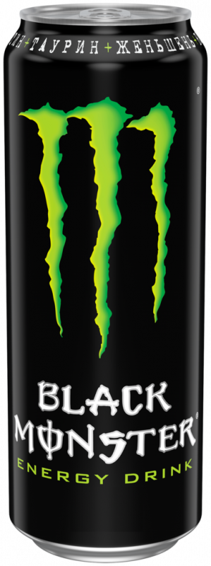 Напиток энергетический BLACK MONSTER Green газированный, 0.449л Напиток энергетический BLACK MONSTER Green газированный, 0.449л