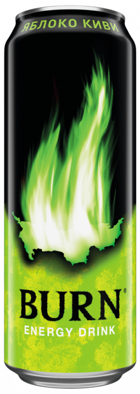 Напиток BURN Apple Kiwi сильногазированный, 0.449л