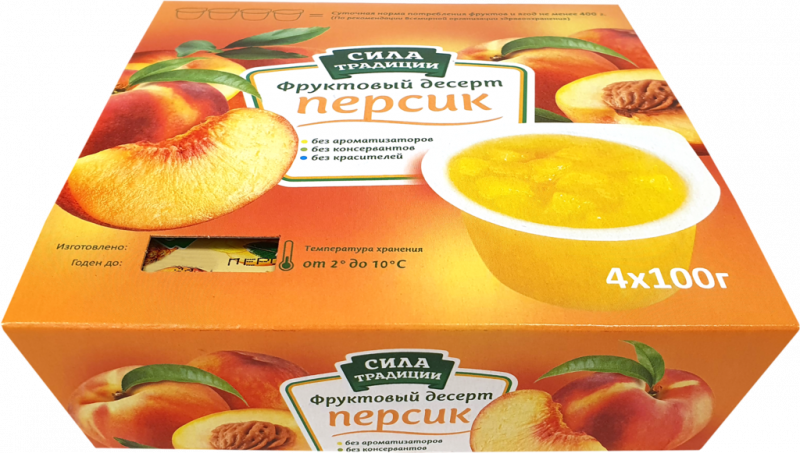 Десерт фруктовый СИЛА ТРАДИЦИИ Персик, 4х100г