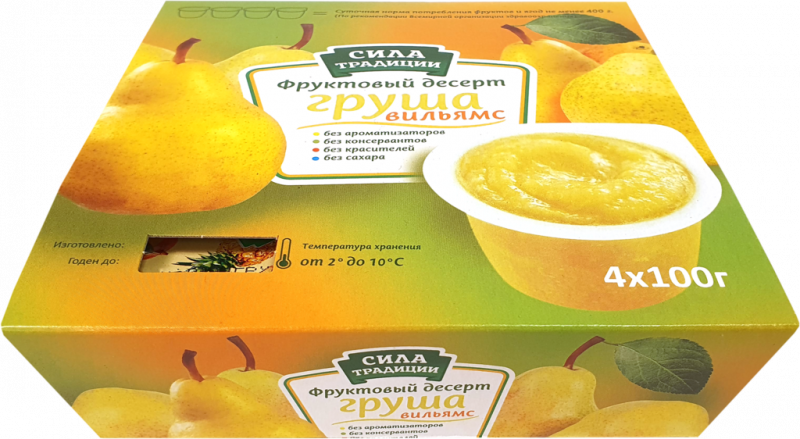 Десерт фруктовый СИЛА ТРАДИЦИИ Груша, 4х100г