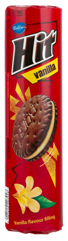 Печенье BAHLSEN Hit сэндвич с начинкой со вкусом ванили, 220г Печенье BAHLSEN Hit сэндвич с начинкой со вкусом ванили, 220г