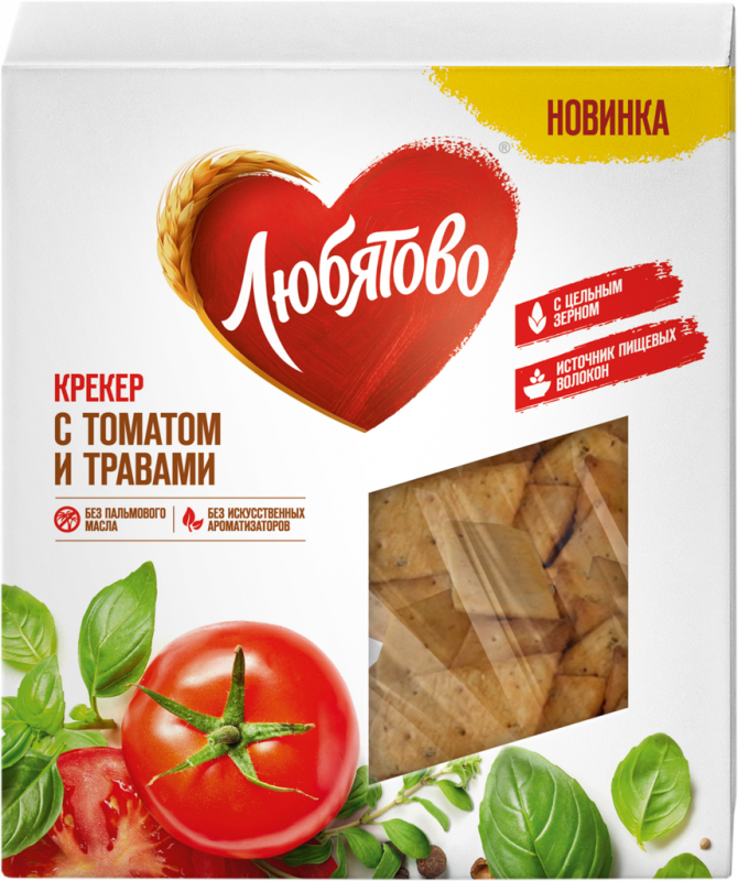 Крекер ЛЮБЯТОВО с томатом и травами, 150г