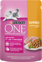 Корм консервированный для котят PURINA ONE с курицей и морковью 75г