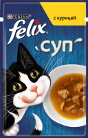 Корм консервированный для взрослых кошек FELIX Суп с курицей, 48г