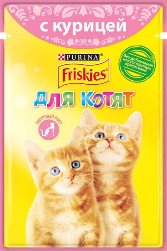 Корм консервированный для котят FRISKIES с курицей в подливе, 85г